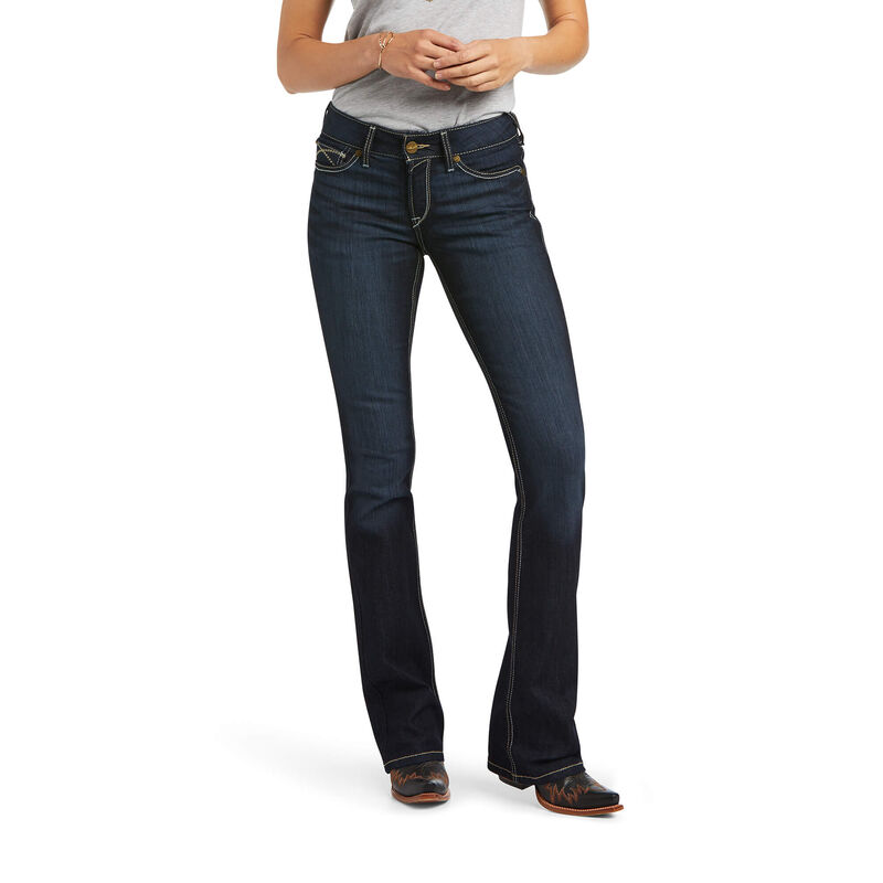 Pantalones Vaqueros Ariat R.E.A.L. Perfect Rise Contessa Boot Cut Azules Oscuro Mujer - Chile 825-WR